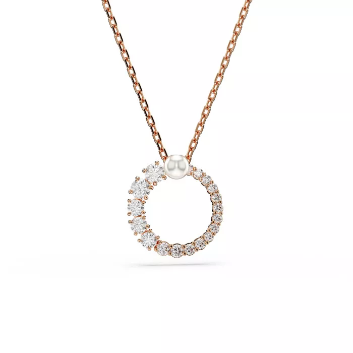 Swarovski® 'Matrix' Women's Gold Plated Metal Necklace - Rose 5692265