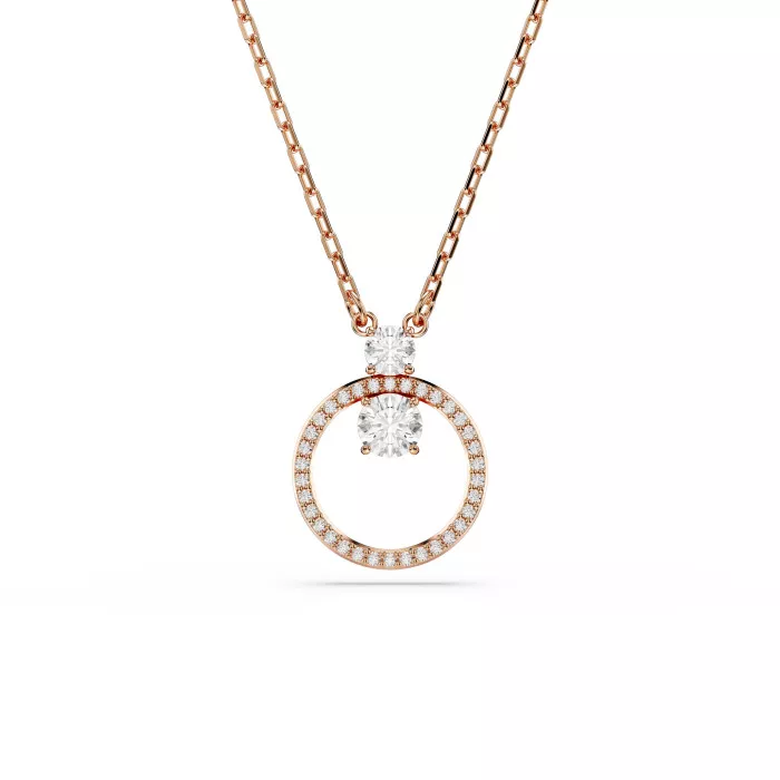 Swarovski® 'Dextera' Women's Gold Plated Metal Necklace - Rose 5692266