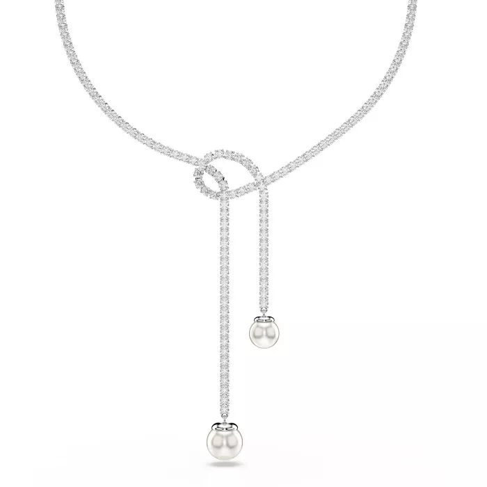 Swarovski® 'Matrix' Women's Base Metal Necklace - Silver 5692416