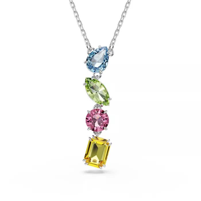 Swarovski® 'Gema' Women's Base Metal Necklace - Silver 5692421