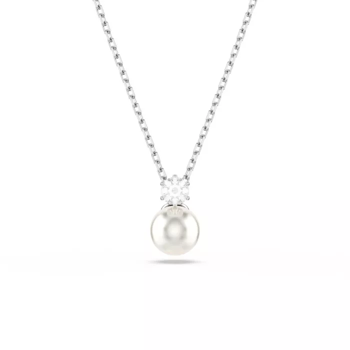 Swarovski® 'Matrix' Women's Base Metal Necklace - Silver 5693897