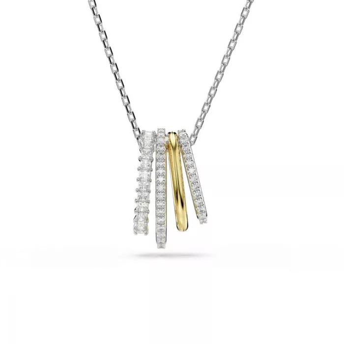 Swarovski® 'Hyperbola' Women's Base Metal Necklace - Silver/Gold 5696626