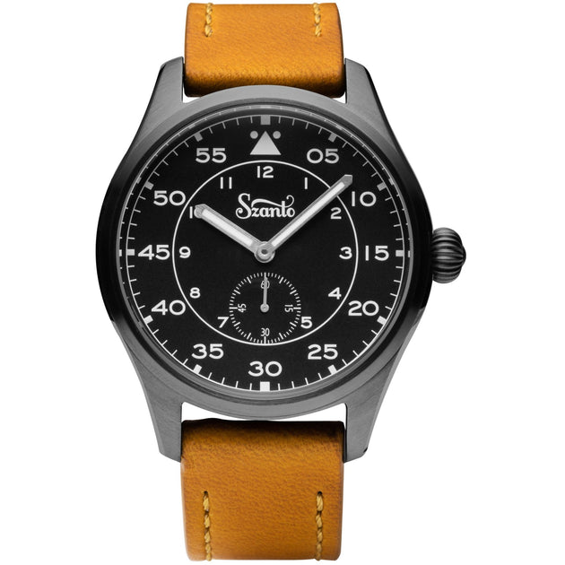 Szanto Heritage Aviator Black Tan