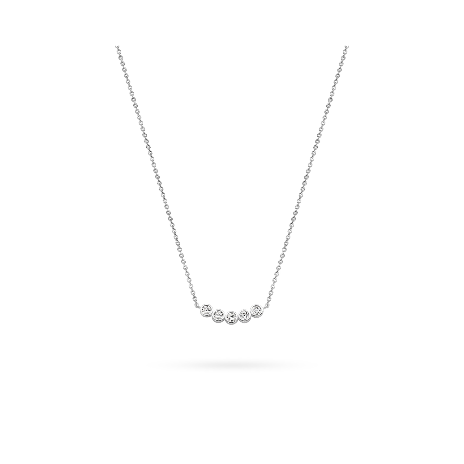 FIVE CUBIC ZIRCONIA NECKLACE