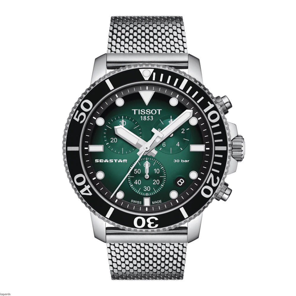 Seastar 1000 Chronograph (Silver-Green)