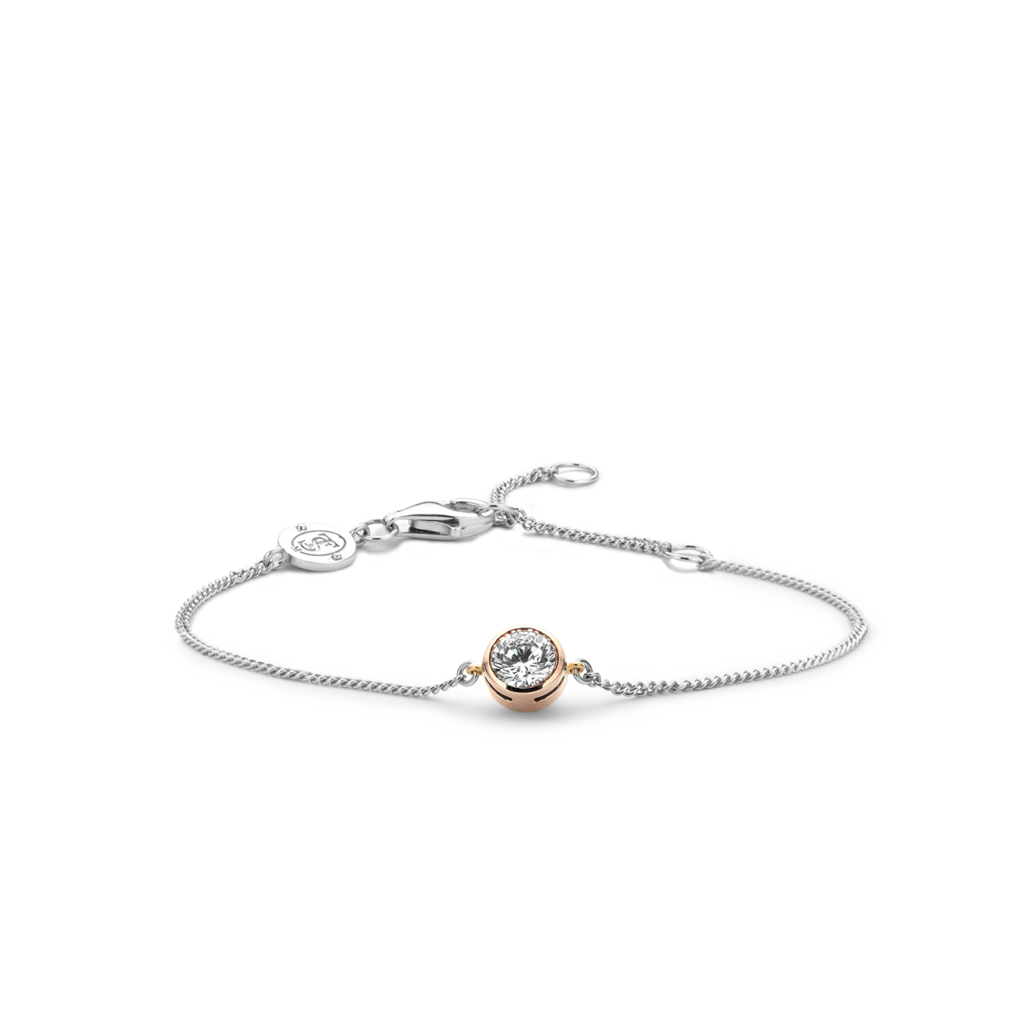 ELEGANT SILVER & ROSE GOLD BRACELET