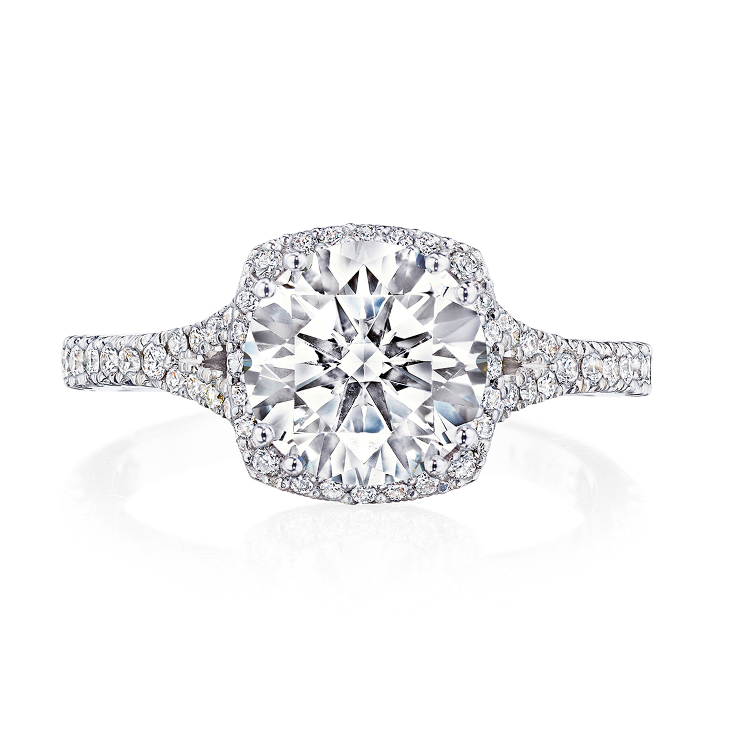 2672CU Round Bloom Engagement Ring