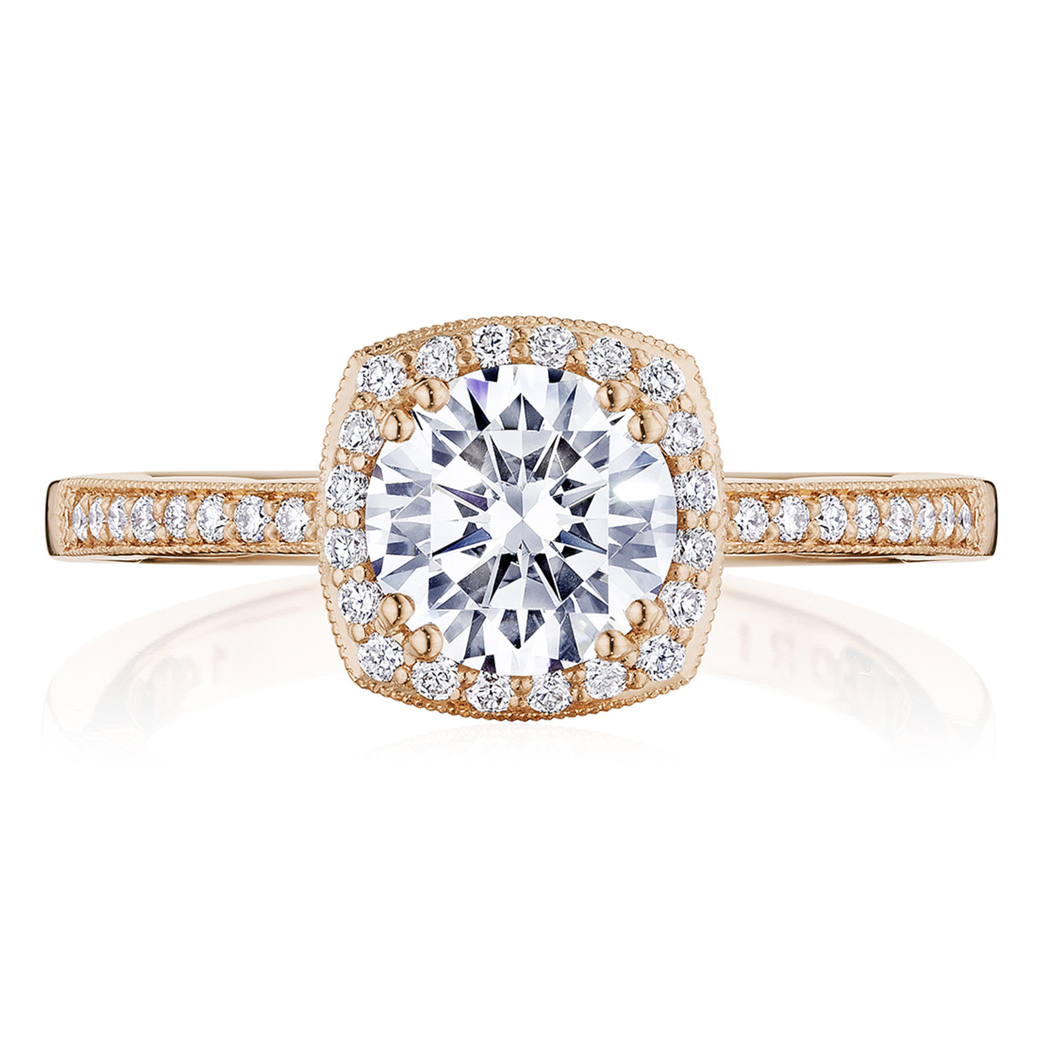 P103CU Round Bloom Engagement Ring