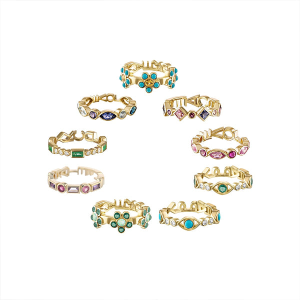 Eden Presley 14k Yellow Gold Grateful Mantra Ring - MNT-R-100-GRATEFUL