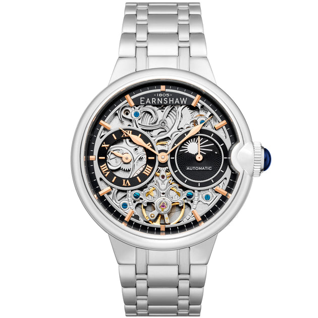 Thomas Earnshaw Barallier Skeleton Automatic Black