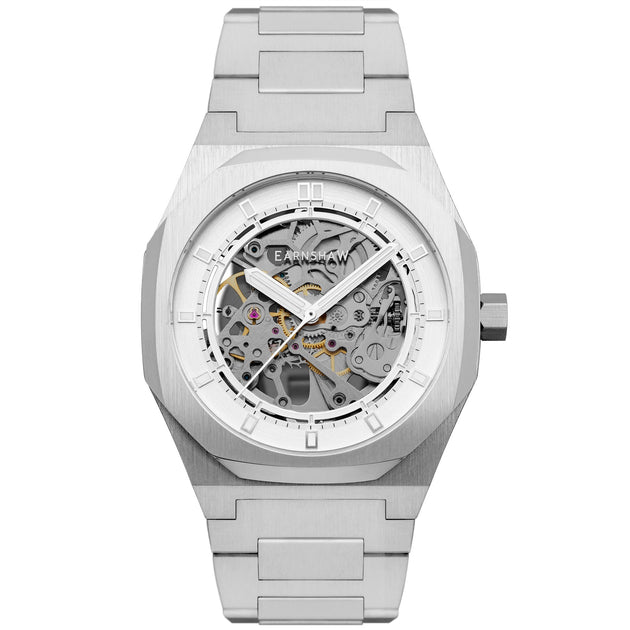 Thomas Earnshaw Drake Skeleton Automatic Silver