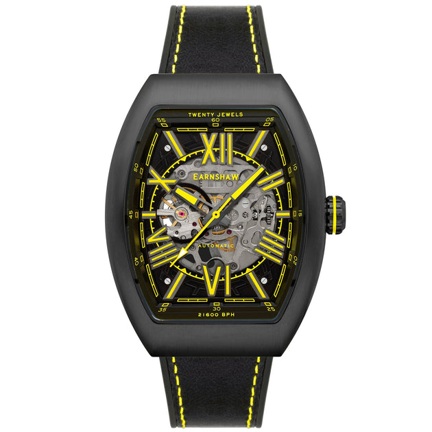 Thomas Earnshaw Supremacy Skeleton Automatic Black Yellow
