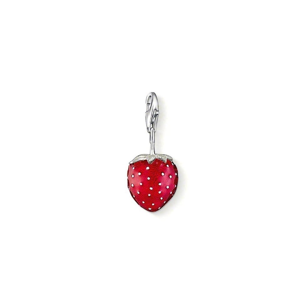 Strawberry Charm (Silver/Red)