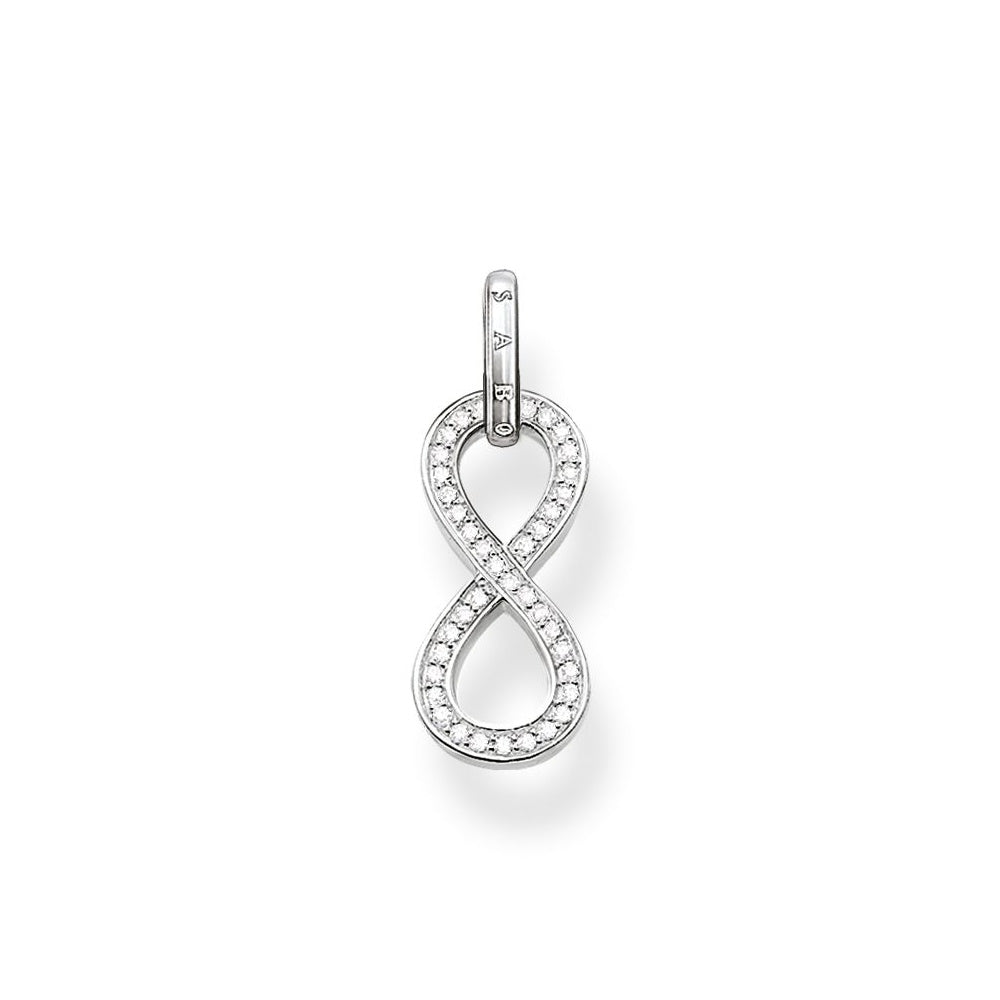 Infinity with Crystals Charm (Silver)