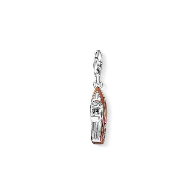 Boat Charm (Silver/Brown)