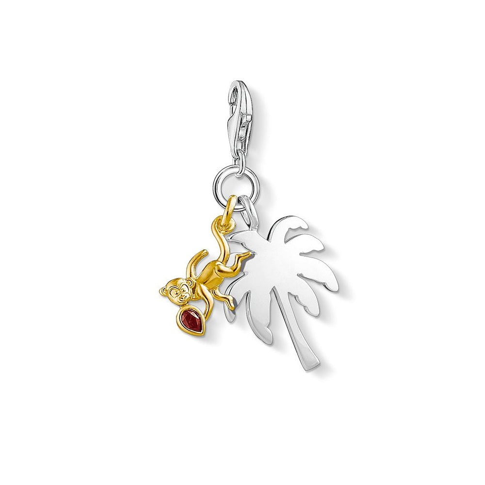 Palm Tree with Monkey (Silver/Gold)