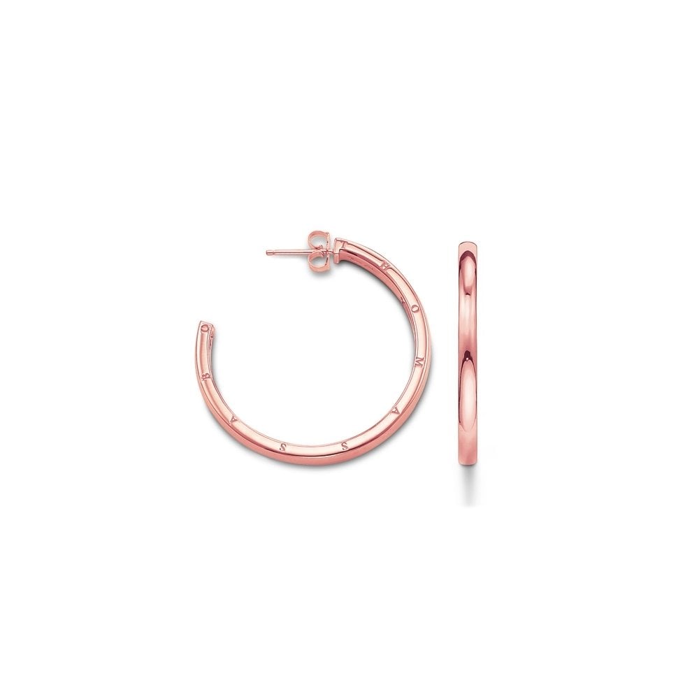 Hinged Hoop Earrings (Rose-Gold)
