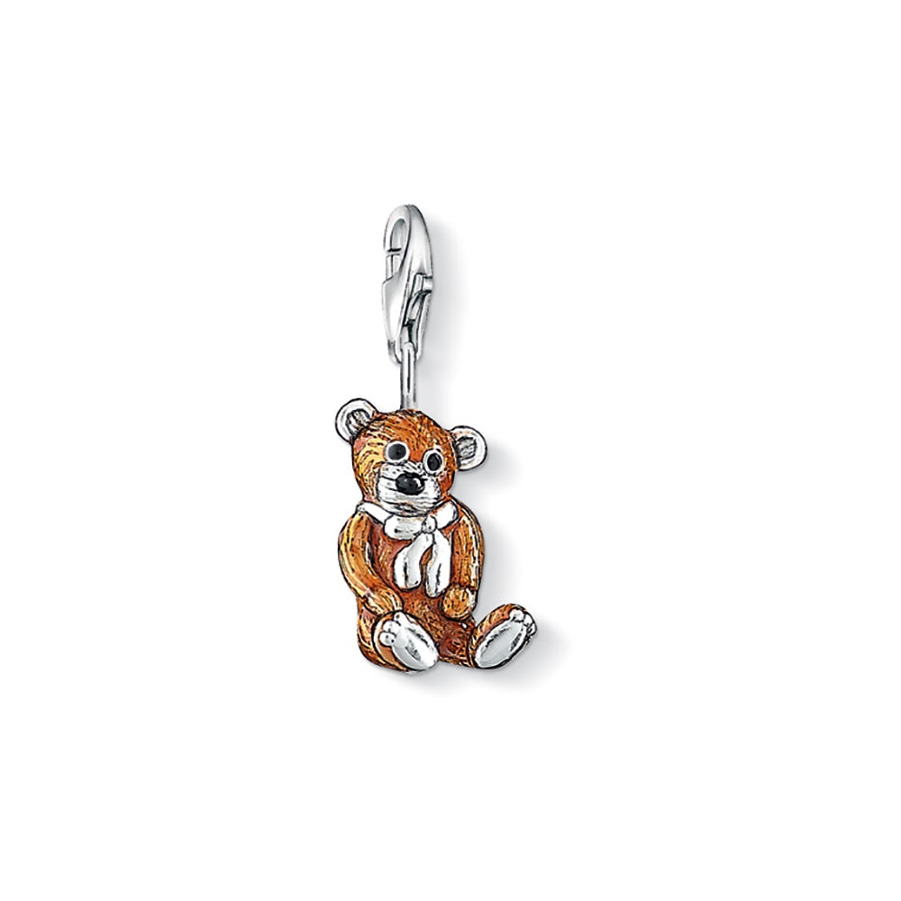 Teddy Bear Charm (Silver/Brown)