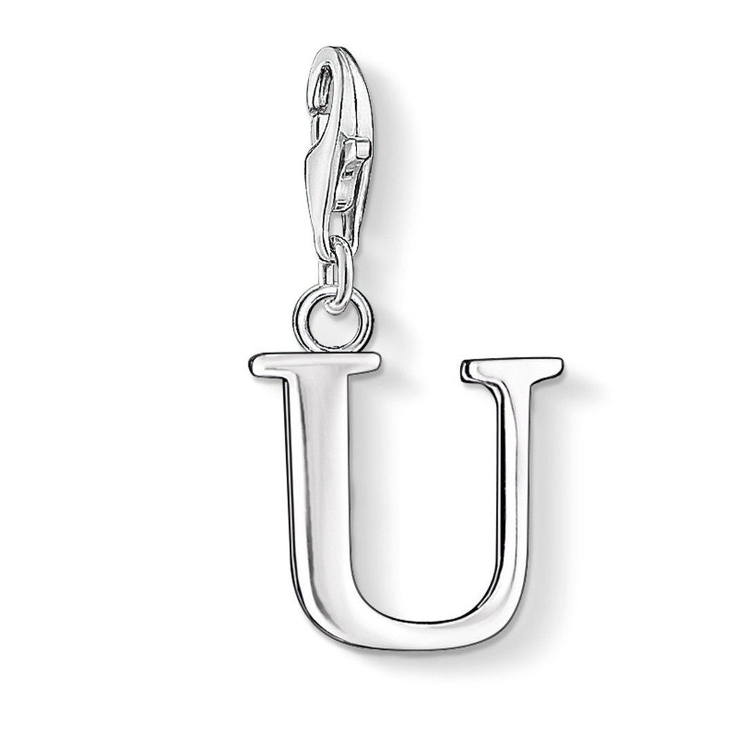 Letter U Charm (Silver)