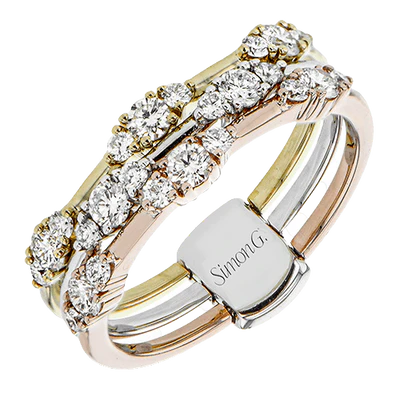 Three-Tone Diamond Ring