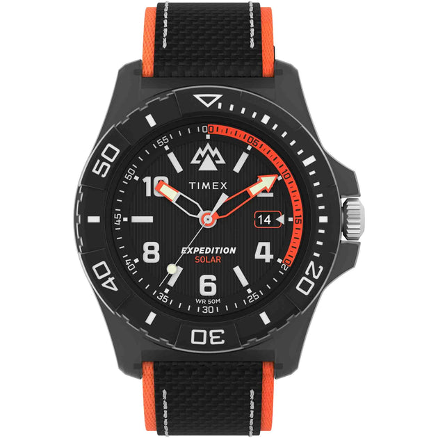 Timex Expedition North Freedive Ocean Tide 46mm rPET Black Orange