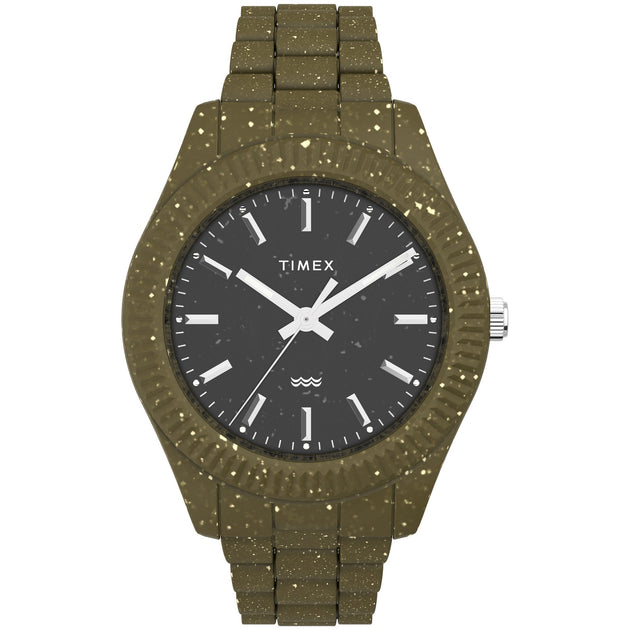 Timex Legacy Ocean 42mm Recycled rPET Olive Black