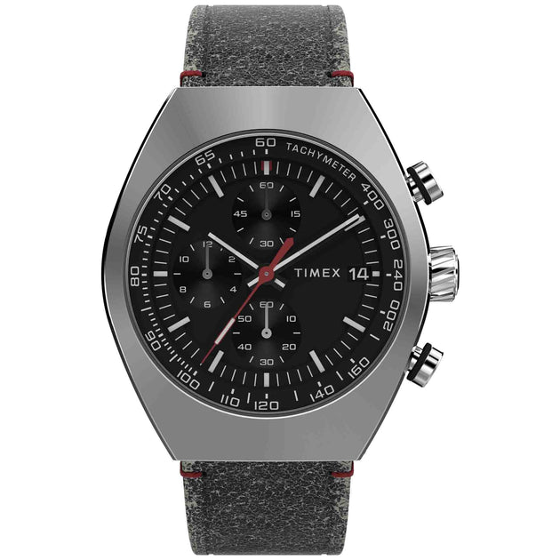 Timex Legacy Tonneau Chronograph 42mm Silver Black