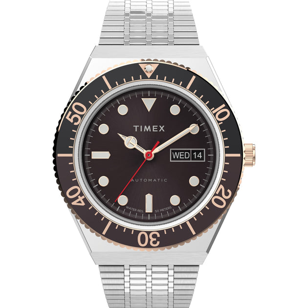 Timex M79 Automatic 40mm Silver Brown SS