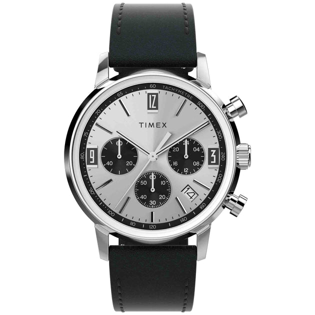 Timex Marlin Tachymeter Chronograph 40mm Silver Black