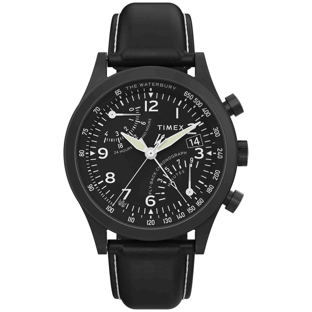 Timex Waterbury Traditional Fly Back Chrono 43mm Black