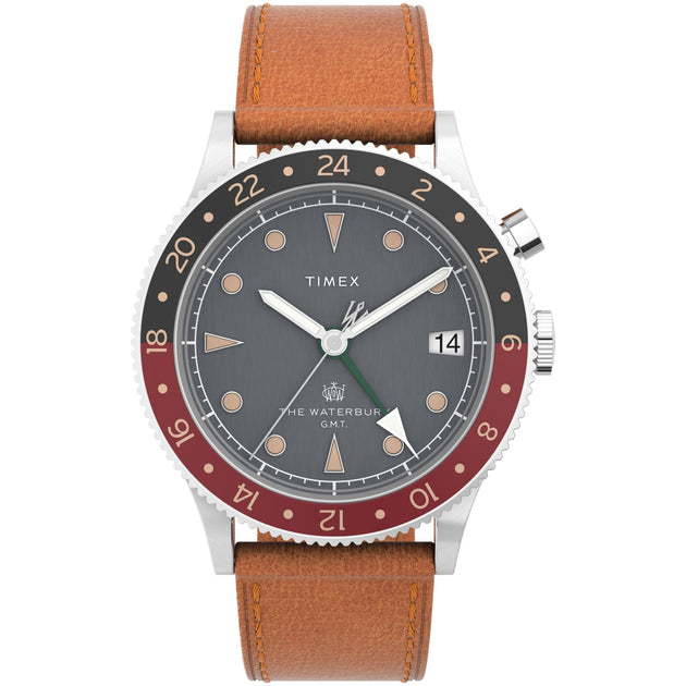 Timex Waterbury Traditional GMT 39mm Black Tan