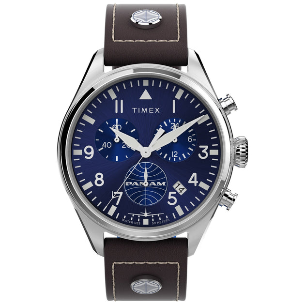 Timex x Pan Am Chronograph 42mm Blue