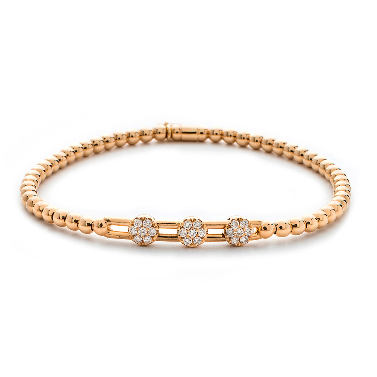 Hulchi Belluni Tresore 18k Rose Gold Diamond Bracelet- 20357-RW