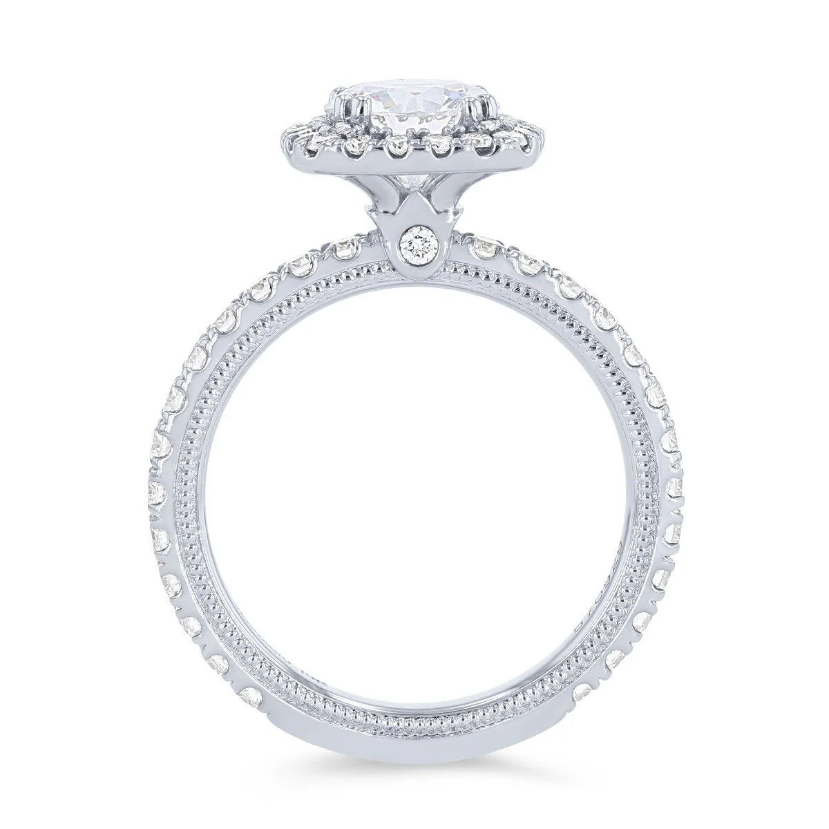 14K White Gold Semi Mount Tradition Engagement Ring