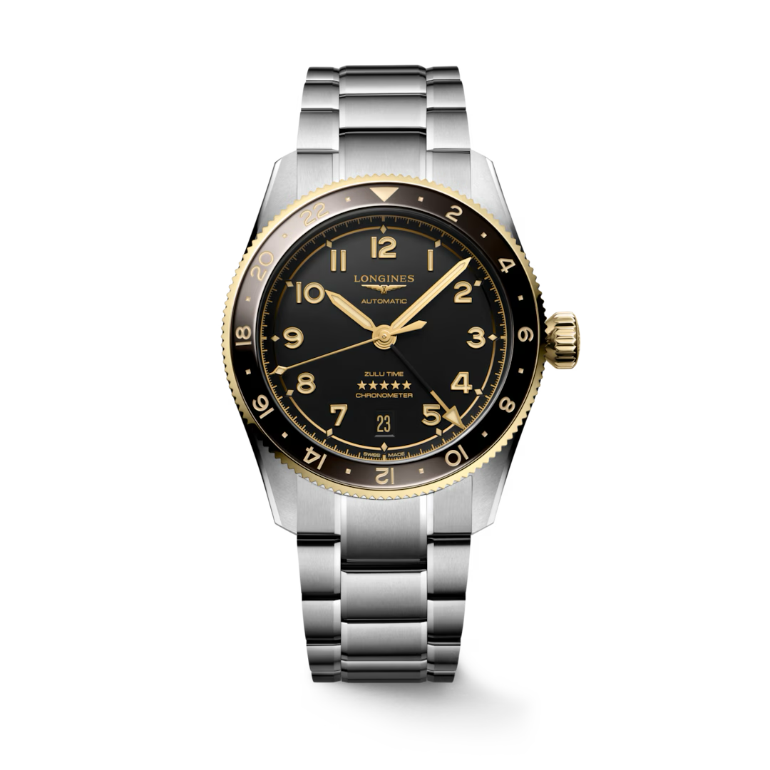 Spirit Zulu Time Automatic watch, Ø 39.00 mm, Stainless steel and 18 karat yellow gold cap 200.