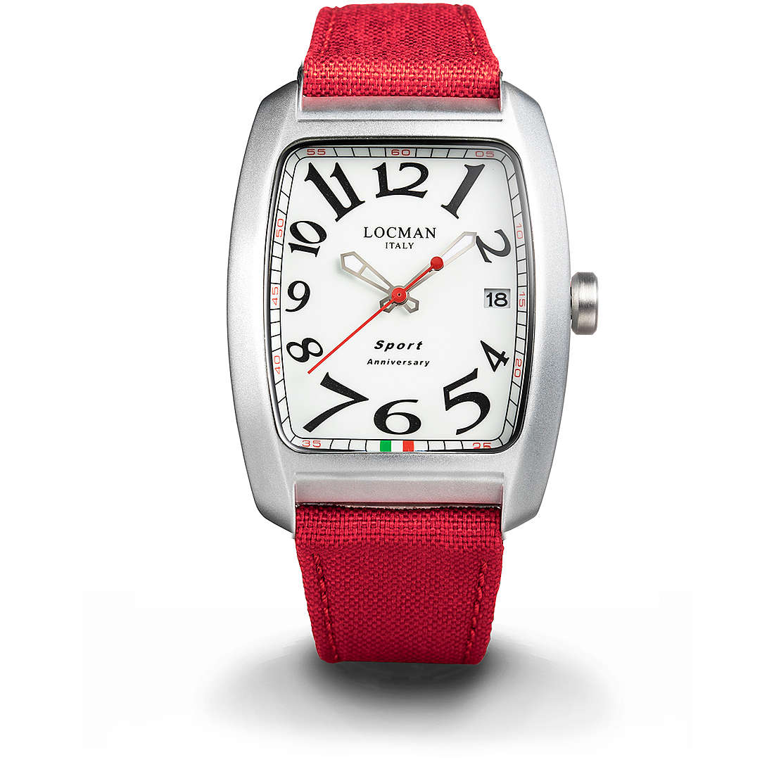 Rectangle Sport Locman Watch Red