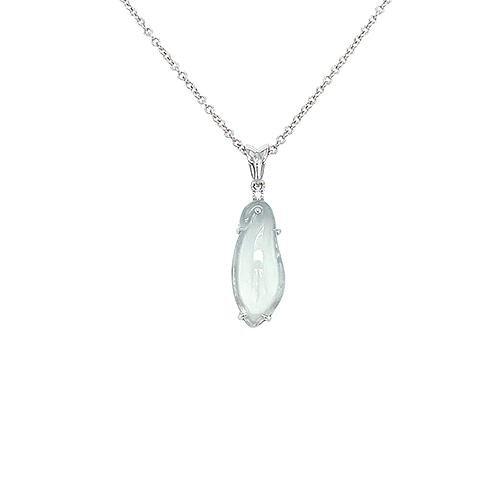 White Jade Pendant and Chain