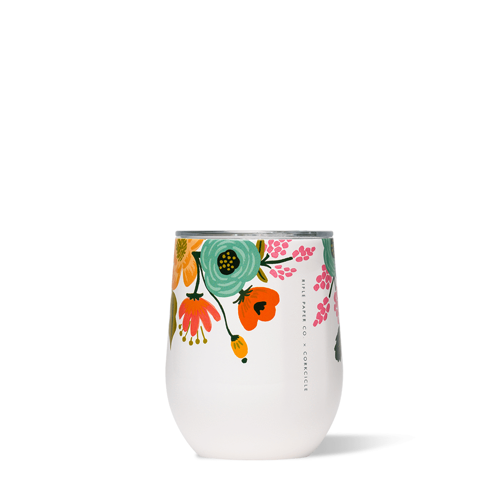 Lively Floral Cream Stemless