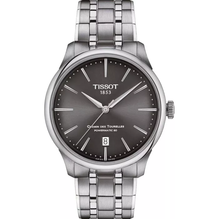 Tissot® Analogue 'Chemin Des Tourelles Powermatic 80' Men's Watch T1398071106100