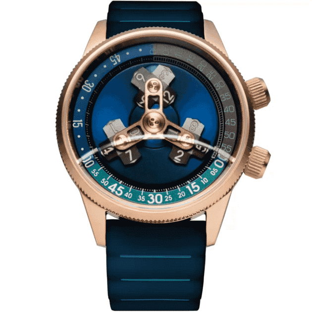 Xeric Vendetta II Automatic Wandering Hour Rose Gold Indigo