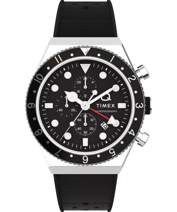 Timex® Chronograph 'Q Gmt Chrono' Men's Watch TW2V70000
