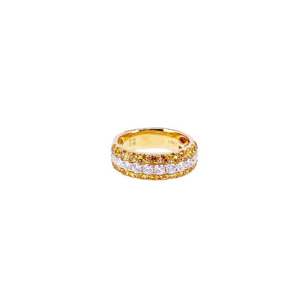 Yellow Sapphire Diamond Ring