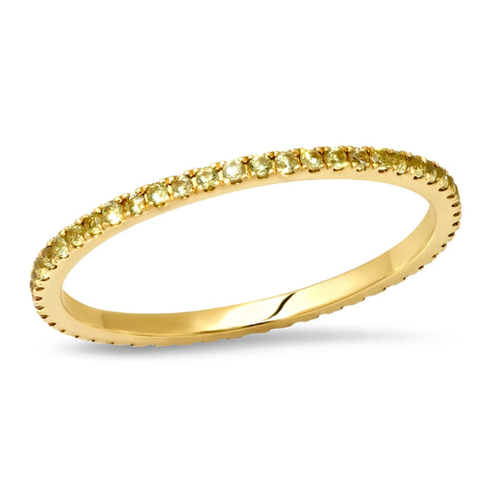 Eriness 14K Yellow Gold Yellow Sapphire Eternity Band