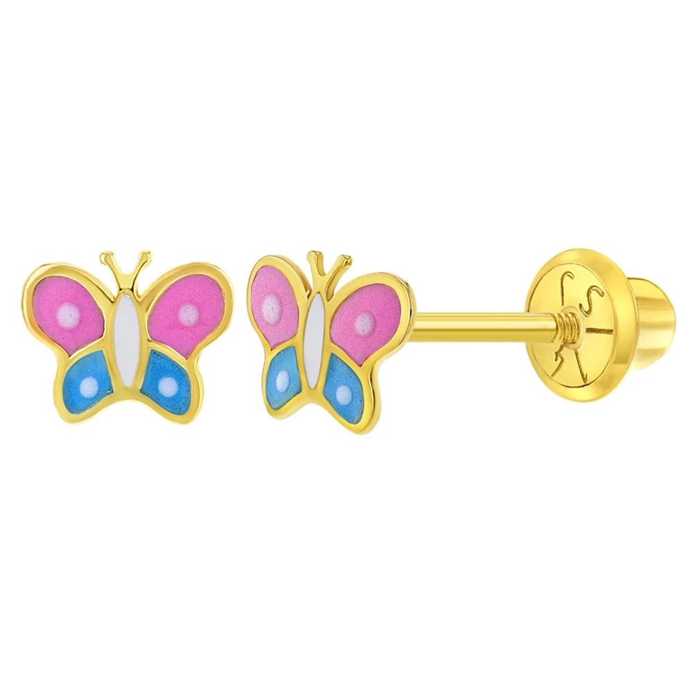 ENAMEL BUTTERFLY EARRINGS