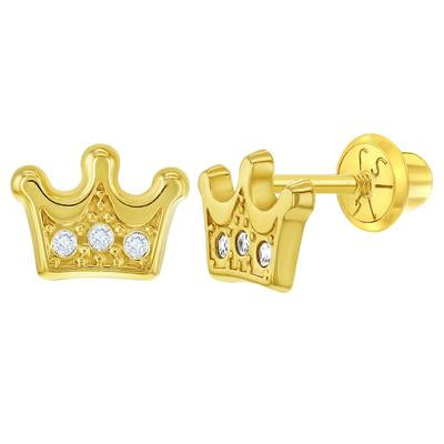 LITTLE PRINCESS CROWN EARRINGS
