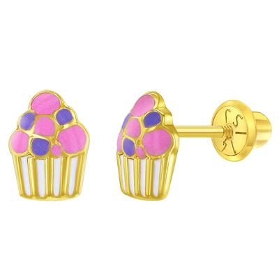 COLORFUL ENAMEL CUPCAKE EARRINGS