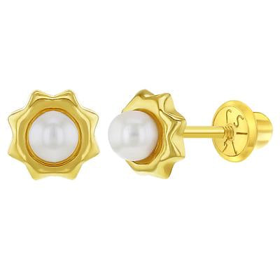 FRESHWATER CULTURED PEARL FLOWER EARRINGS