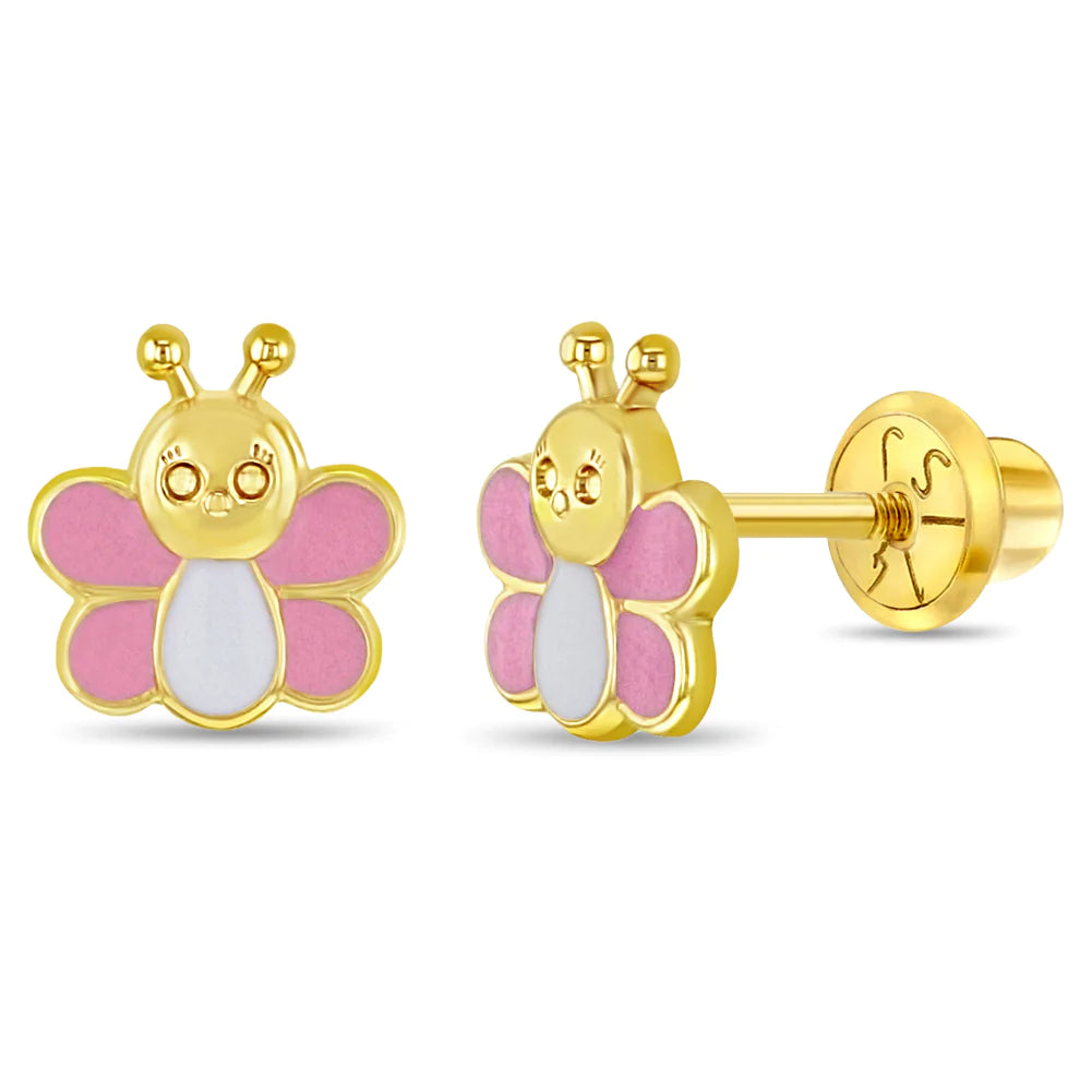 14k Busy Bee Children's Earrings