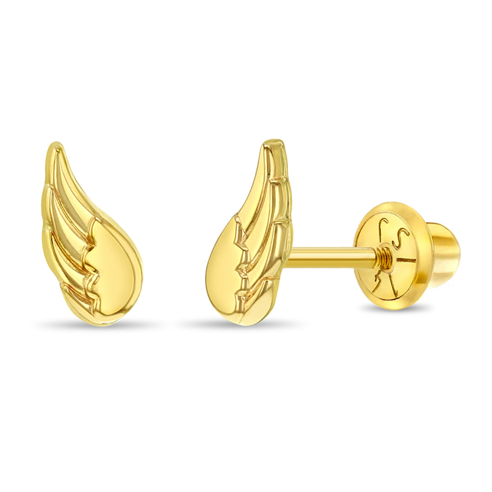 14k Feathered Wing Earrings