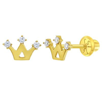 PRINCESS CROWN YOUNG GIRL'S EARRINGS